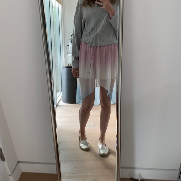 Mango flowy chiffon pink/white/blue skirt - Picture 10 of 10